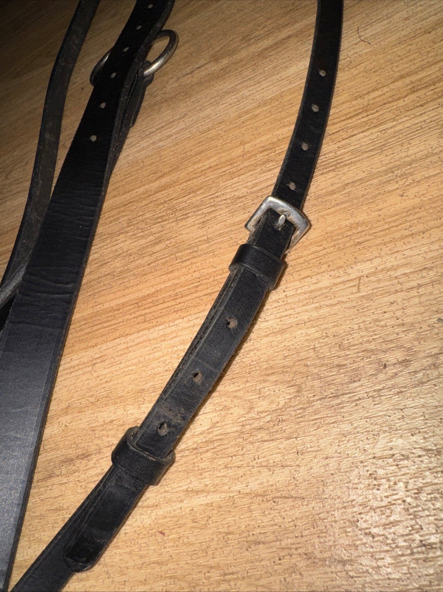 Black Leather Running Martingale – Cob Size – English Horse Tack #99