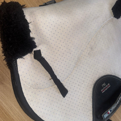 Premier Equine White Black Wool Air Technology Saddle Pad Size Full Gp Horse