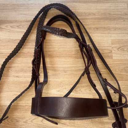 Plaited Hunter Size Full Bride & Plaited Reins  #133