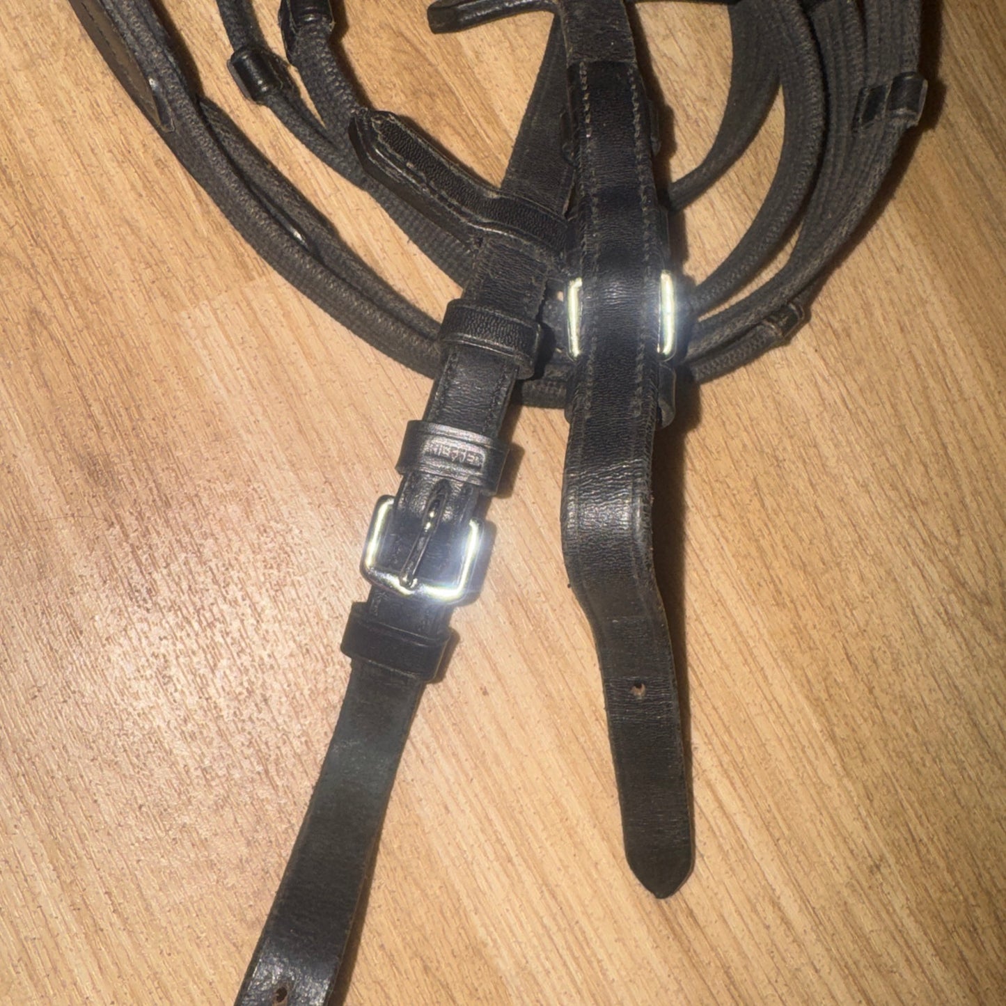 Kieffer Continental Webbing Black Reins Full Size 54” | Second Hand Tack #777