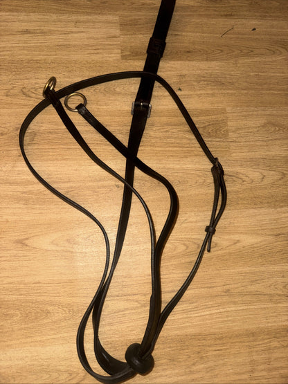 English Leather Havana Size Full Running Martingale Second Hand Horse Tack #23