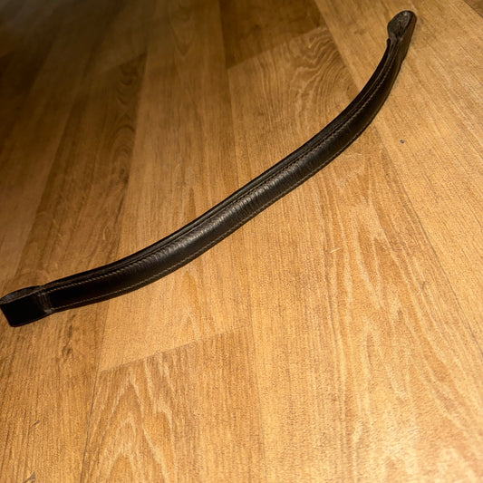 Black Raised Leather Browband | Cob 16” | Horse Tack  #213