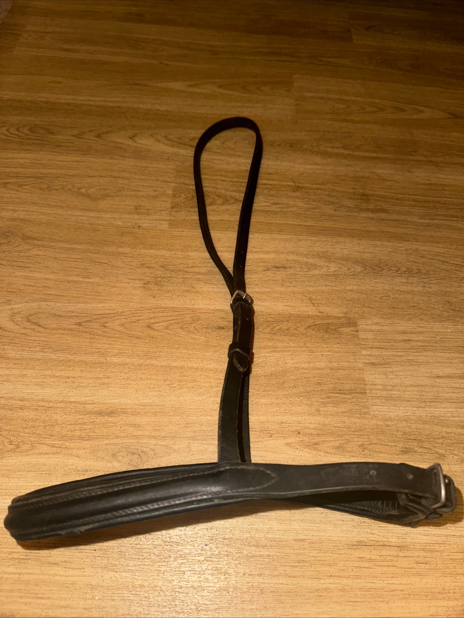 Heritage English Leather Black Full Size Plain Raised Noseband -  Spare #772