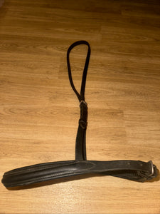 Heritage English Leather Black Full Size Plain Raised Noseband -  Spare #772