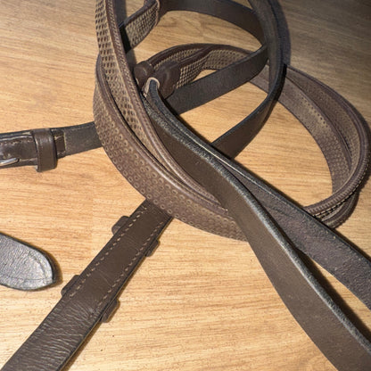 Brown Rubber Full Size Reins #117