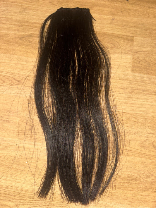 Sew In Black Mane Extension - Cover Bald Patches On The Mane - Horse Pony