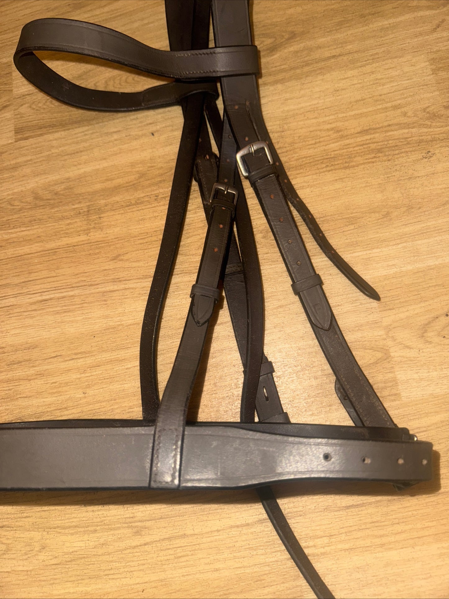 Kincade Hunter Bridle – Full Size Light Brown Leather with Flat Noseband
 #5678