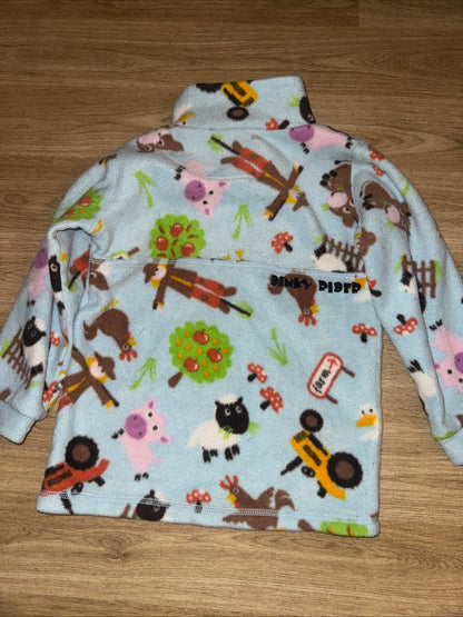Equetech Girls 6 Yrs Farmer Equestrian Style Fleece Jumper