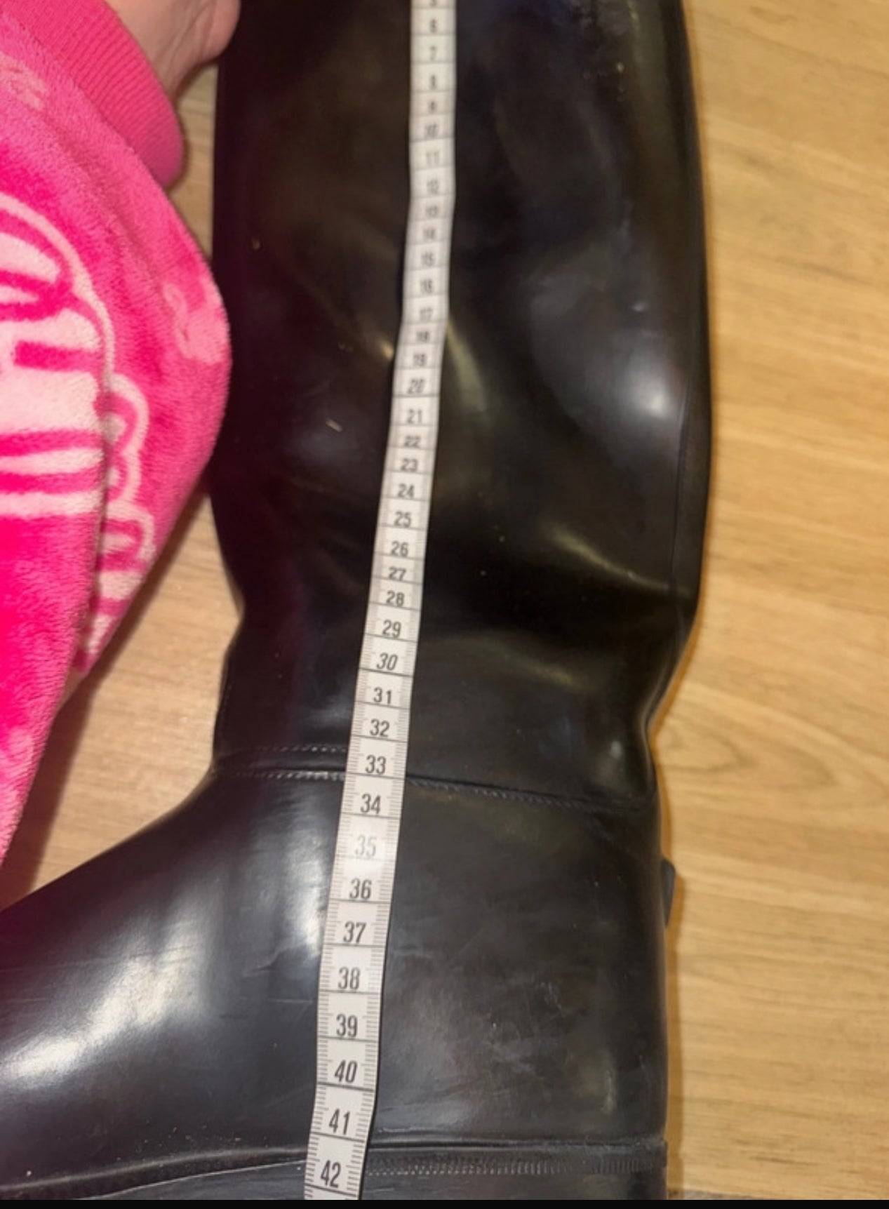 Aigle Long Rubber Riding Boots In Size 8