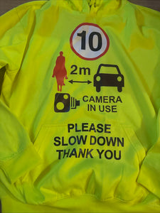 Hi Viz Slow Down For Horses Hoodie - Unisex Large NEW