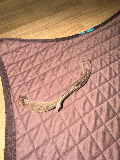 Nuumed Brown Quilted Numnah Like Saddle Pad | Size Large