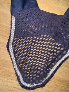 Eskadron Navy Silver Trim Ear Veil - Ears - Full