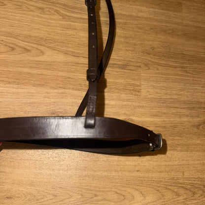 Neat English Brown Leather Pony Hunter Noseband #222