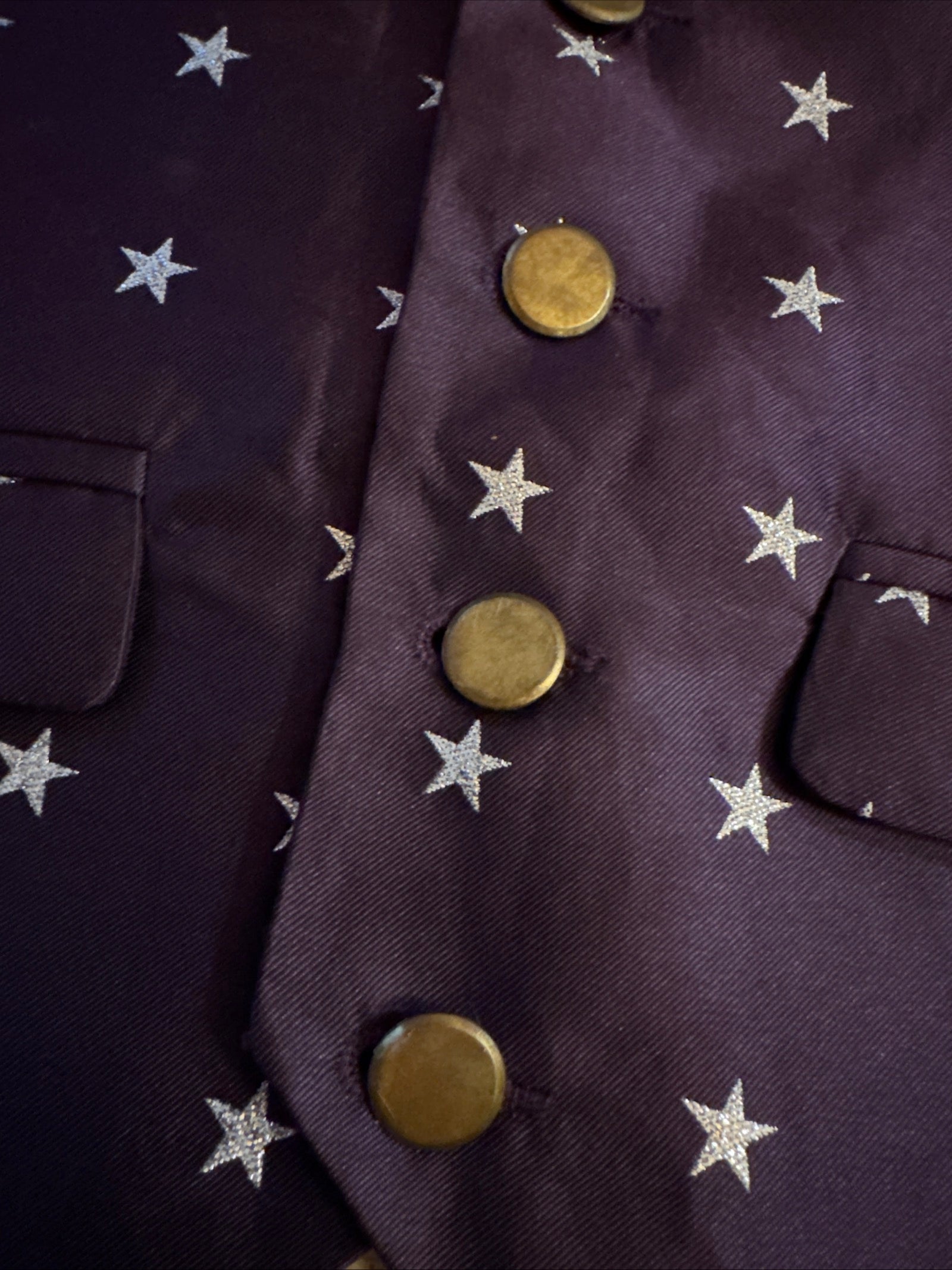 Equetech Purple Stars Childs Showing Waist Jacket - Small