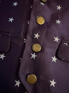 Equetech Purple Stars Childs Showing Waist Jacket - Small