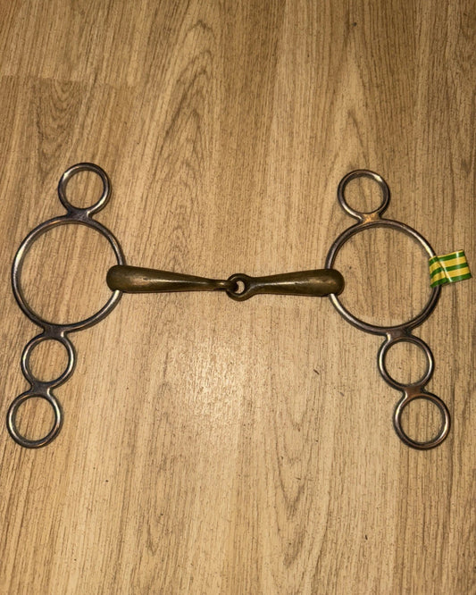 5” Copper Mix 3 Ring Gag - Bubble Bit