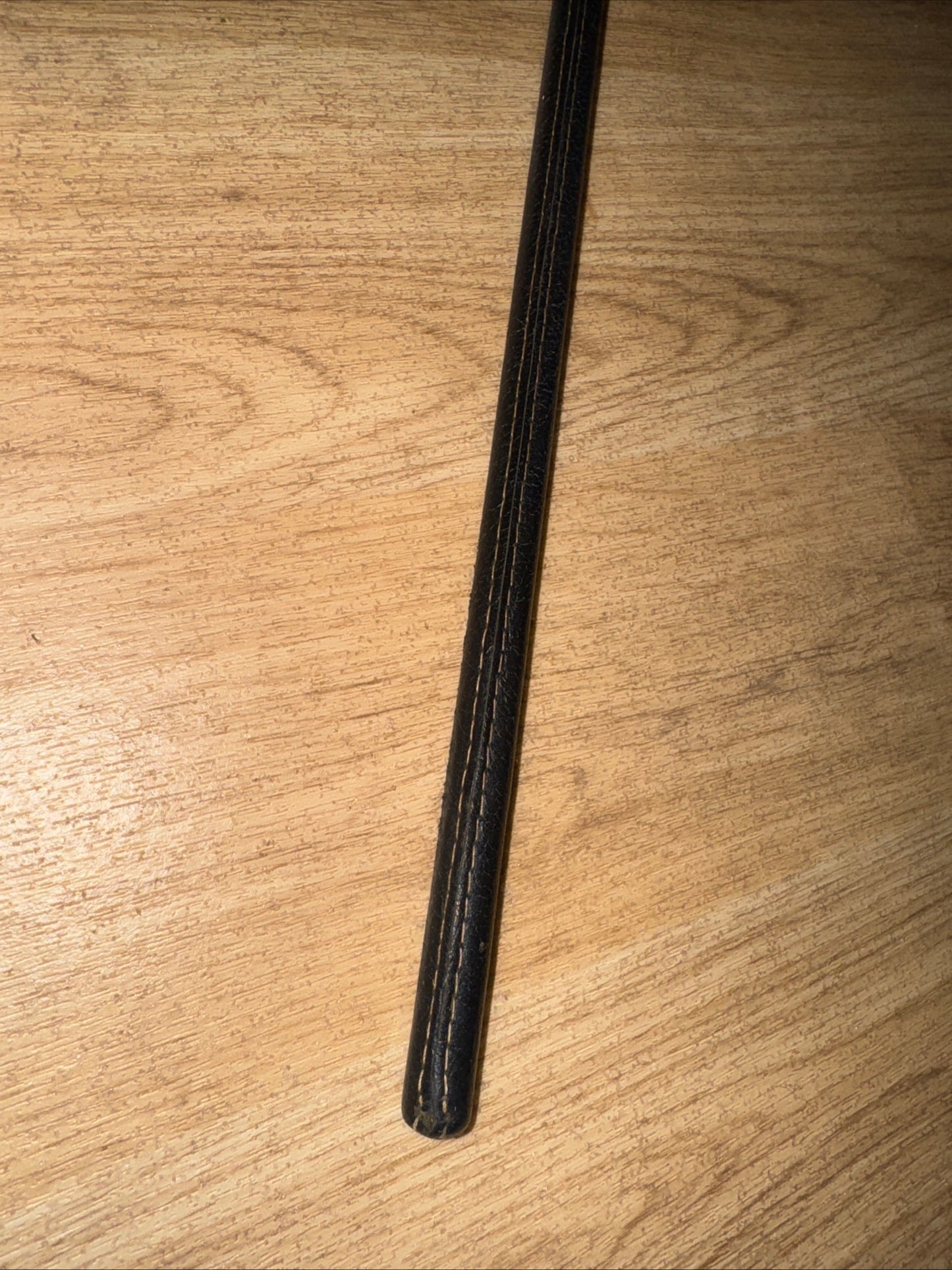 Black Leather Show Cane