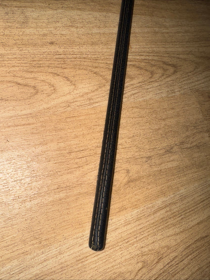 Black Leather Show Cane