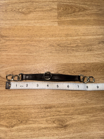 Brown English Leather Curb Chain | Double Bit Weymouth Pelham Kimblewick Show #2