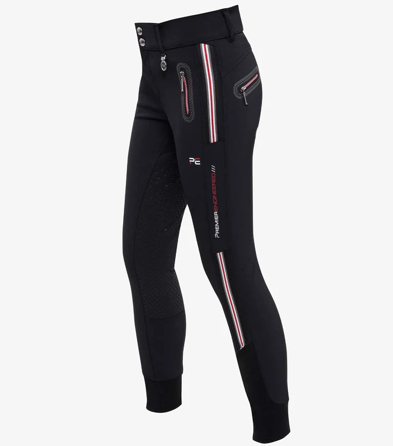 Premier Equine Mini Ralla Girl's Full Seat Gel Riding Breeches - Black or Navy