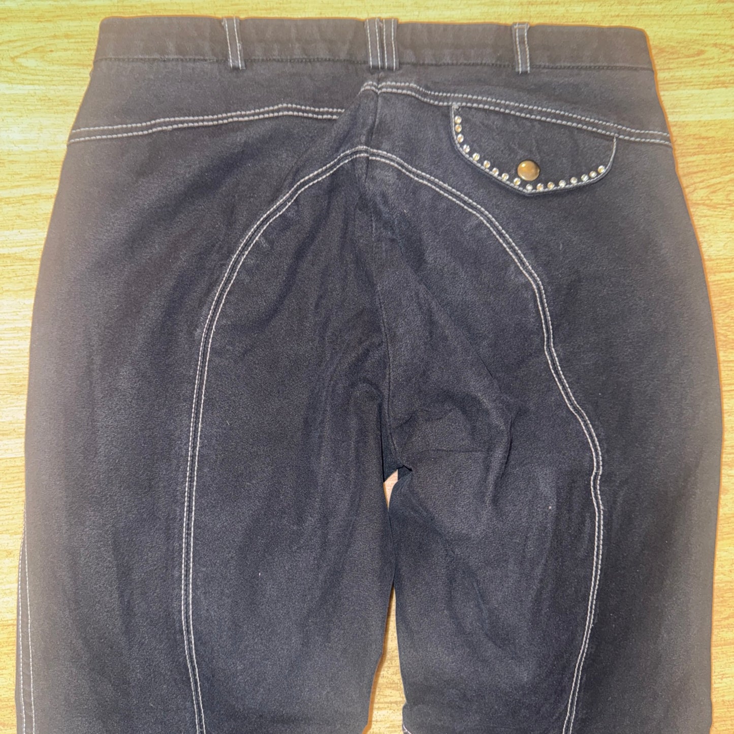 Rhinegold Bling Diamanté Black 30” Breeches