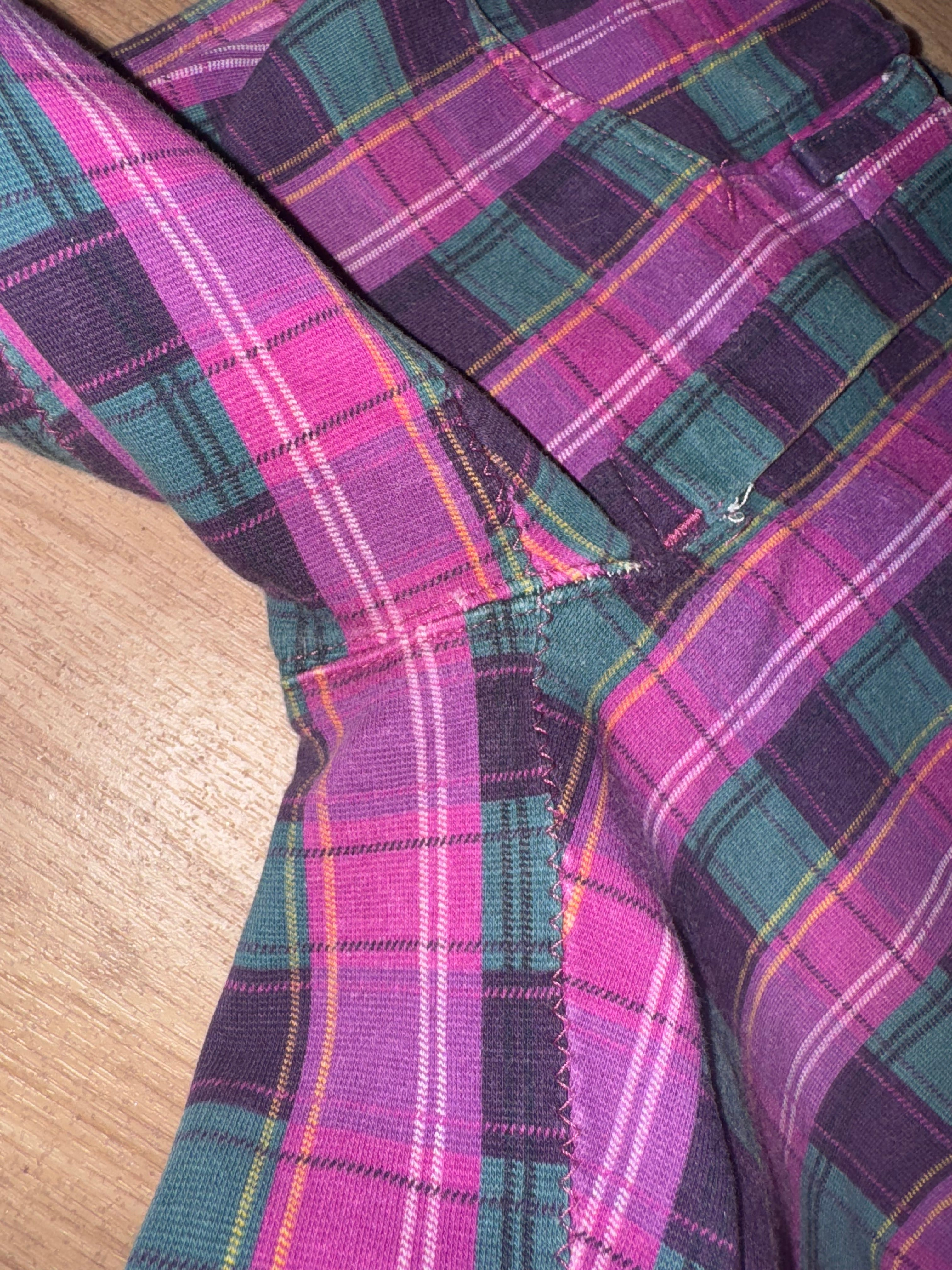 Requisite 7/8yrs Purple Check Jodphurs