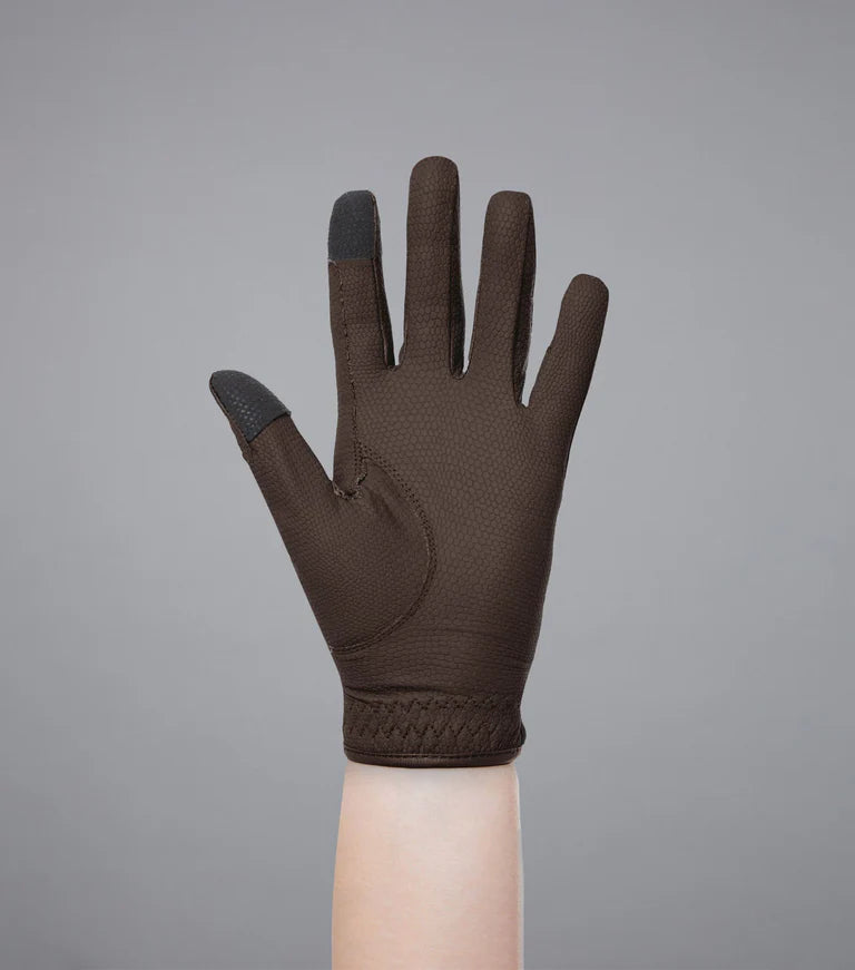 Premier Equine Metaro Junior Riding Gloves - BROWN