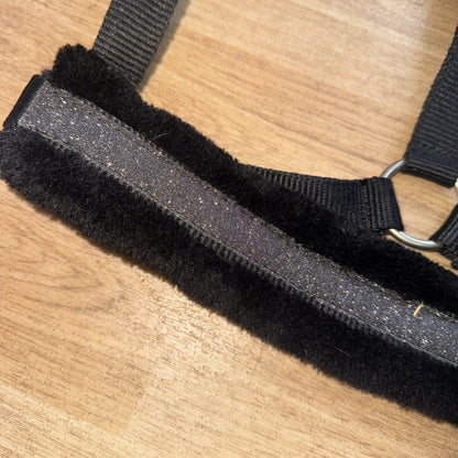 Imperial Riding Black Silver Glitter Headcollar - Full
