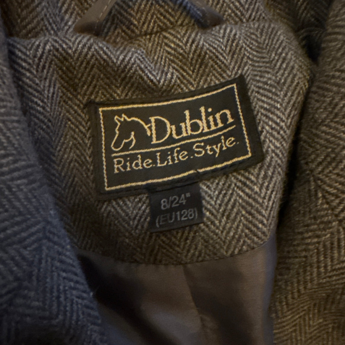 Dublin Age 8 24” Grey Tweed Show Jacket Childs Hunting Showing Show #1