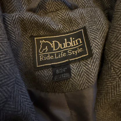 Dublin Age 8 24” Grey Tweed Show Jacket Childs Hunting Showing Show #1