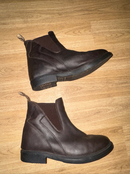 Harry Hall Brown Nubuck Leather Jodphur Boots | Size 5 | Paddock Boots Elastic