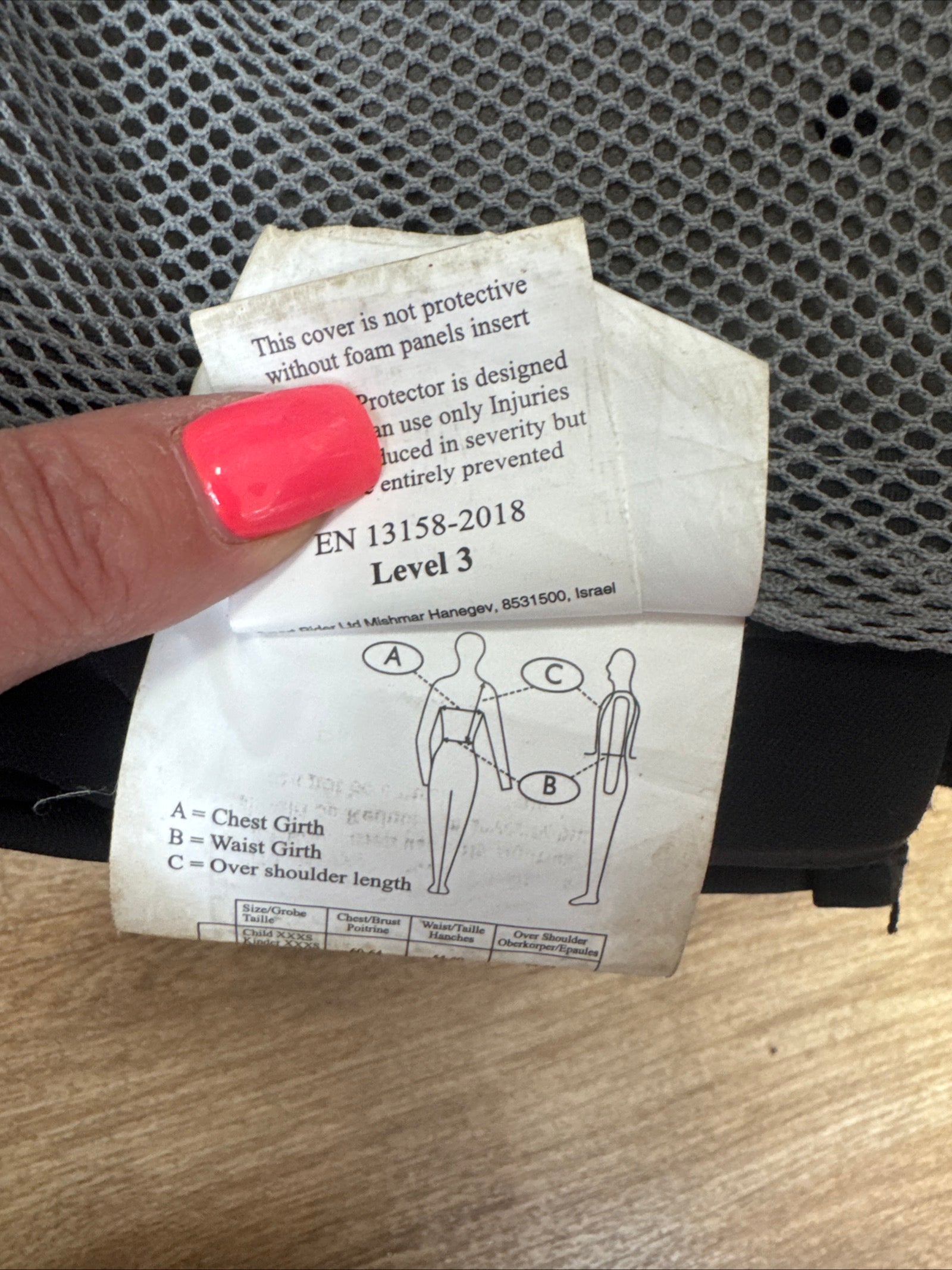 Whitaker Childs Xs 2018 Body Protector