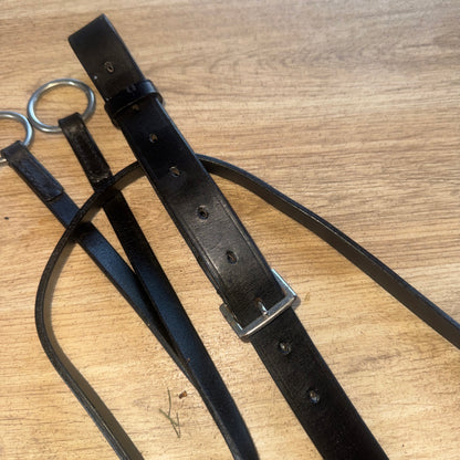 English Black Leather Running Martingale – Horse Tack #22