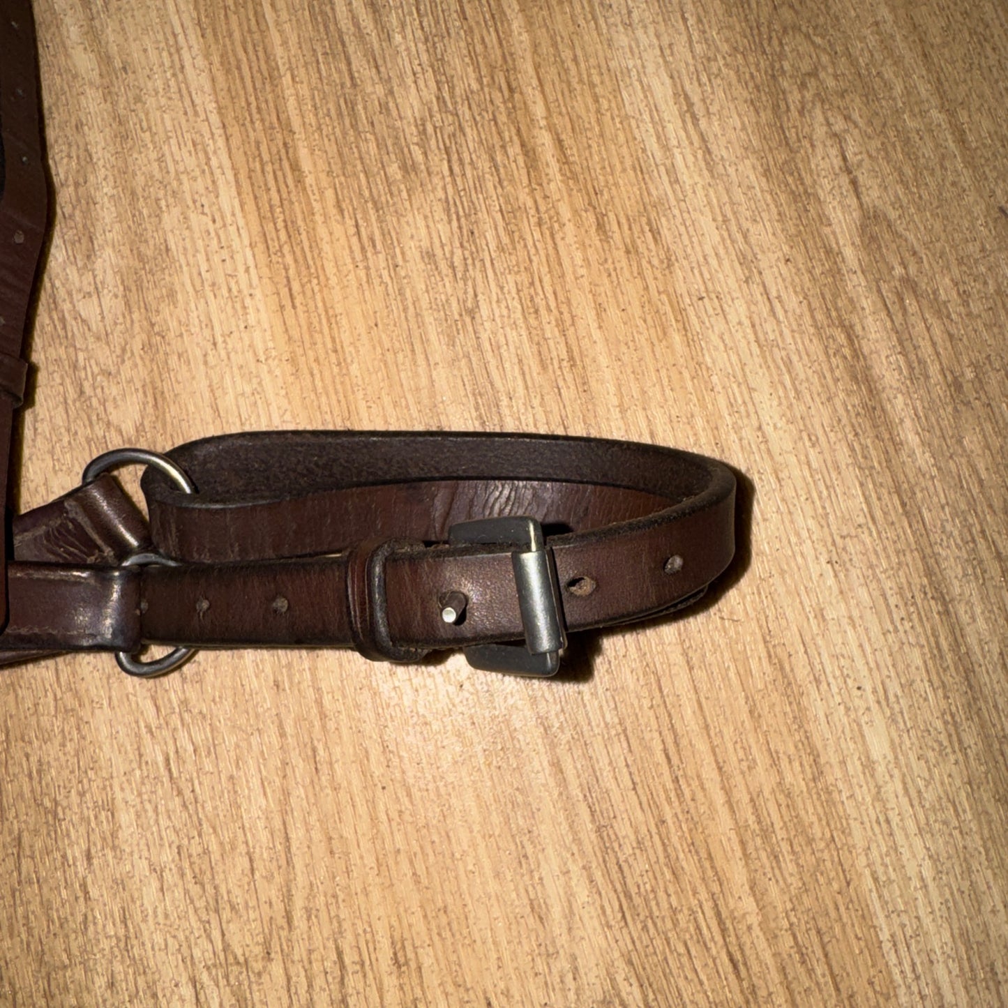 Full Size Havana Brown English Leather Noseband | Second Hand Tack Bridle #755