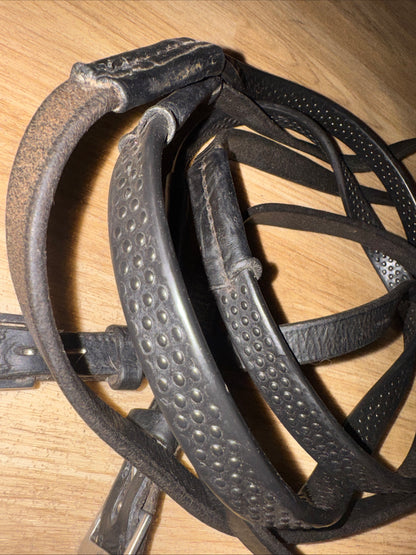 Black Bio Grip Reins | English Leather | XXF 64”  #343