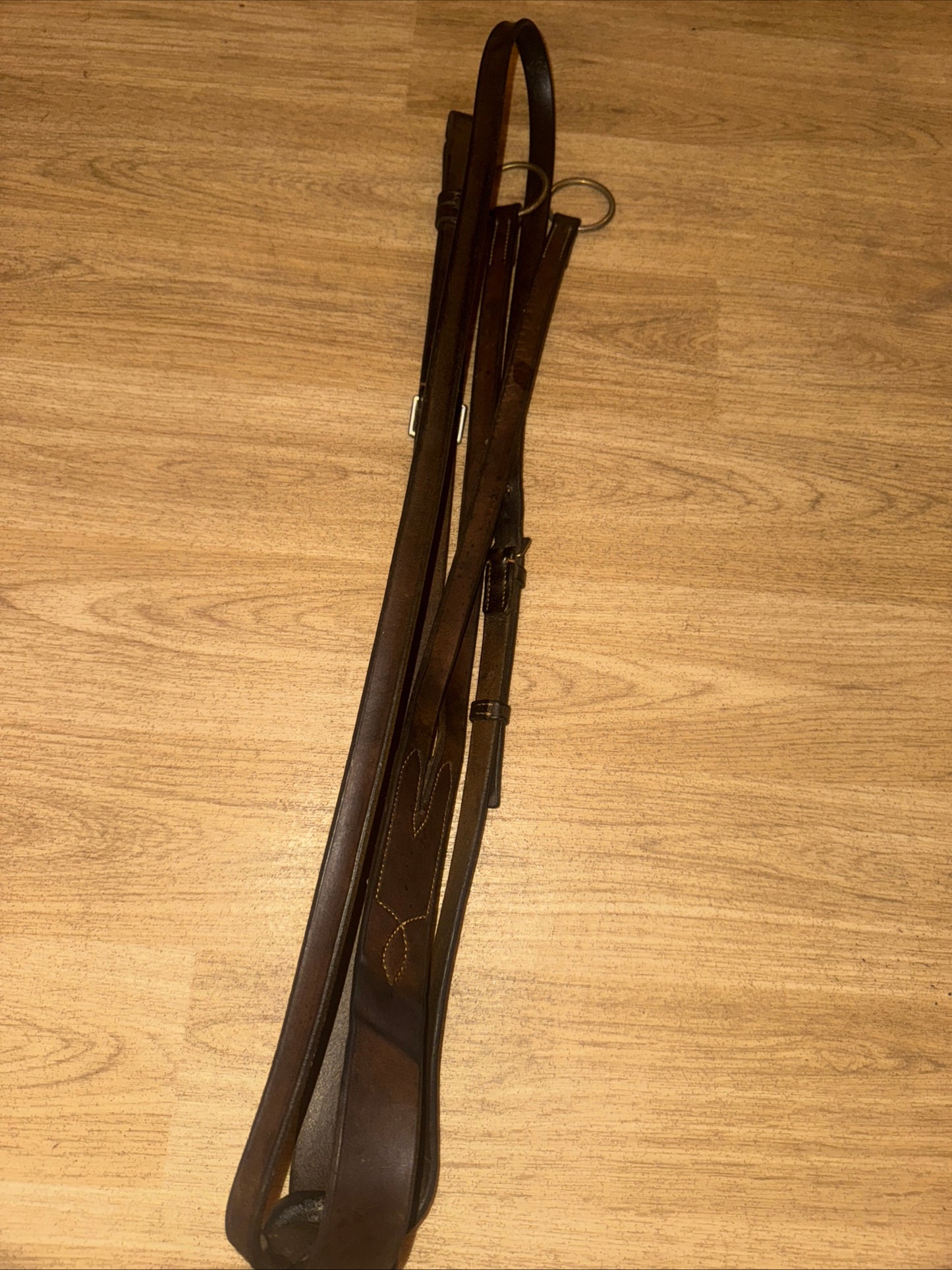 English Brown Leather Full Size Running Martingale #45