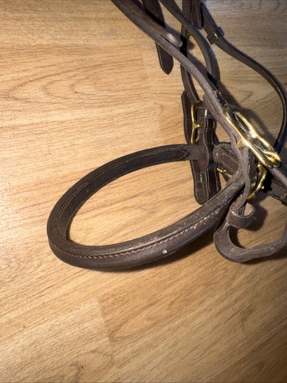 Brown Size Full Clencher Inhand Bridle #85 Second Hand Horse Tack