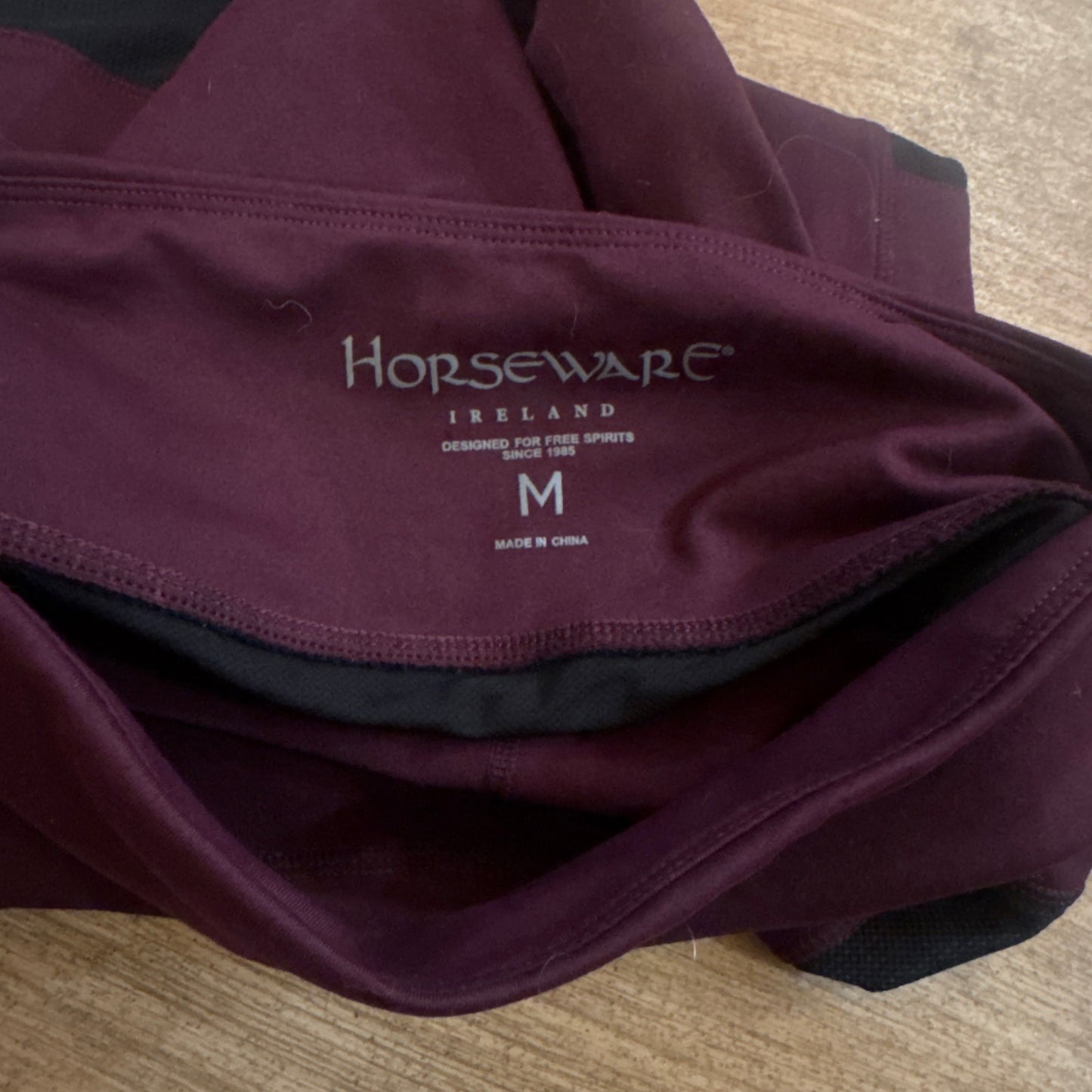 Horseware Burgandy Plum Ladies Size Medium Riding Tights
