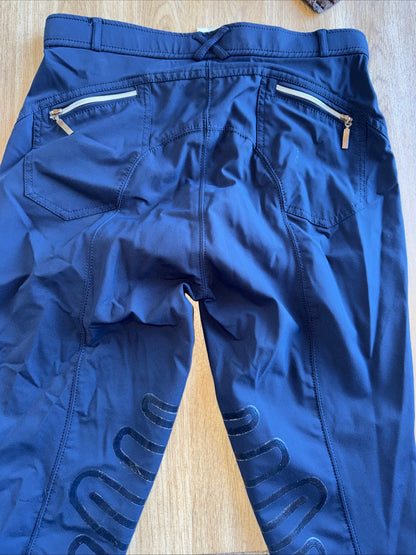 Silicone Grip Navy Shell Ladies Breeches 32”