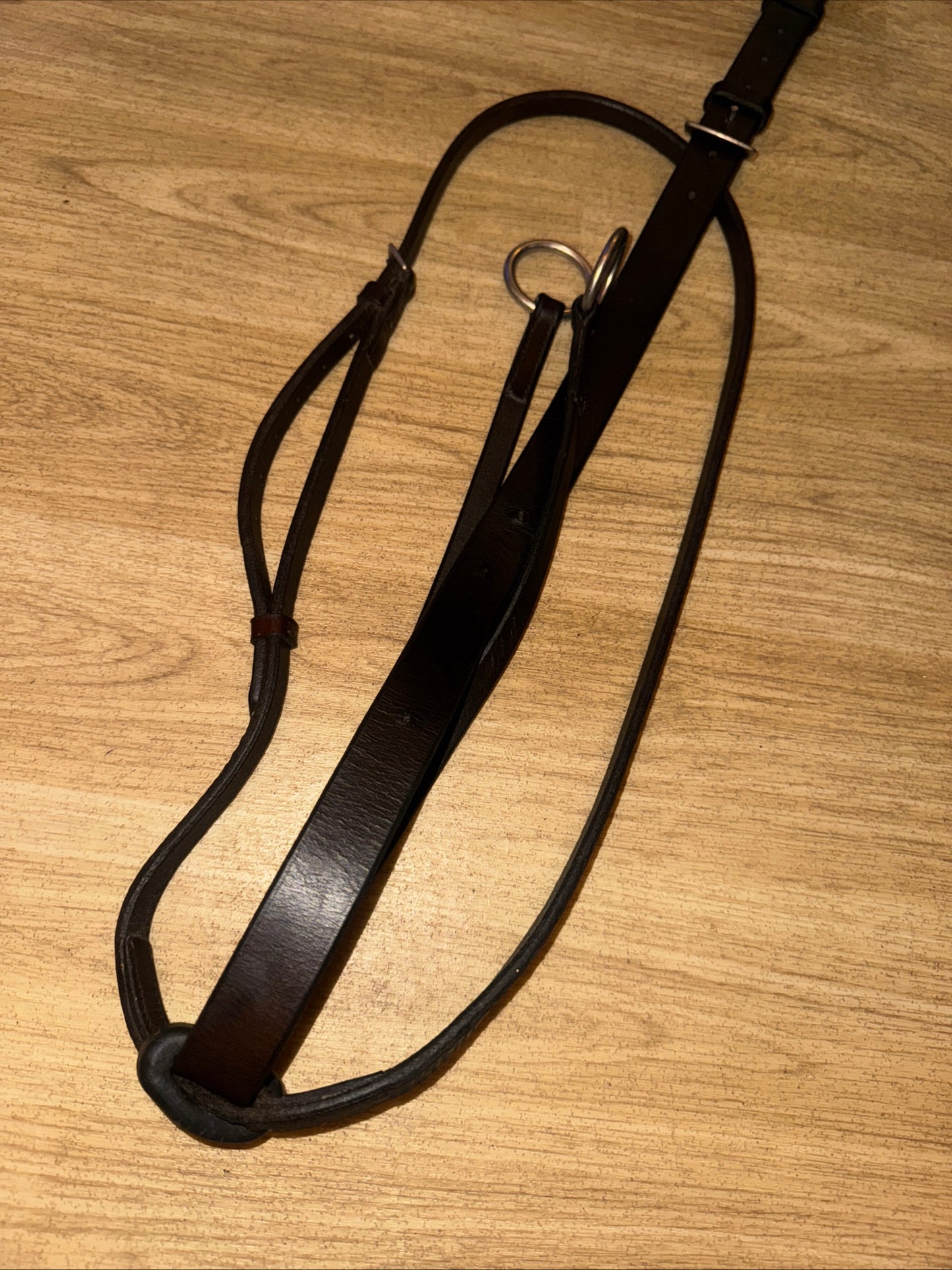 English Leather Cob Brown Running Martingale #38