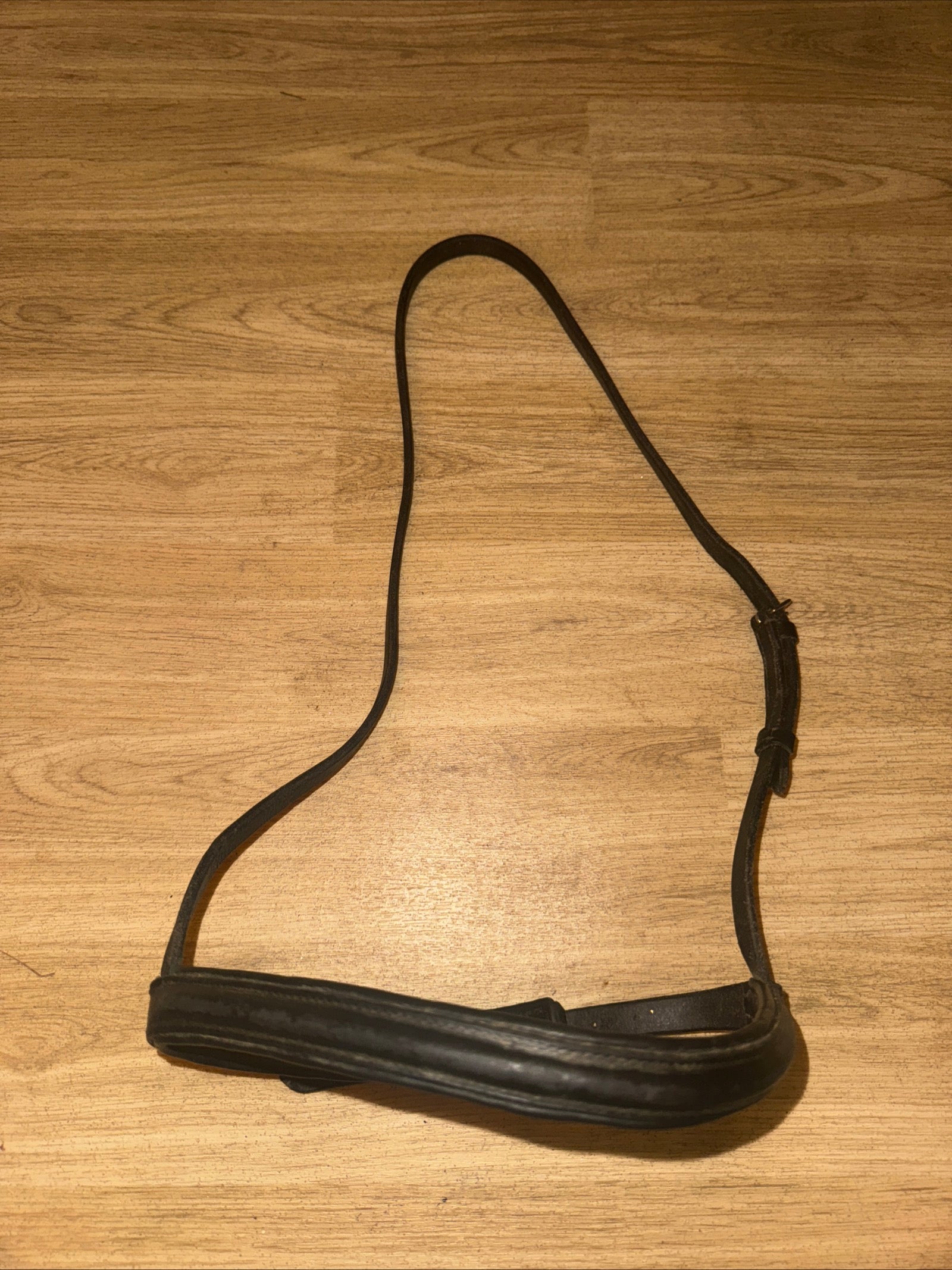 Heritage English Leather Black Full Size Plain Raised Noseband -  Spare #772