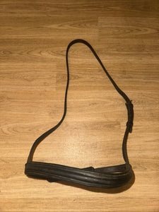 Heritage English Leather Black Full Size Plain Raised Noseband -  Spare #772