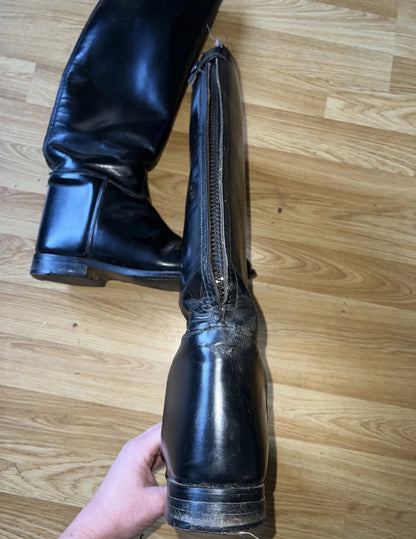Regent Long Leather Riding Boots - 7 - Hunting Dressage
