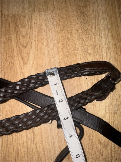 Dark Brown Size Full 54” Plaited Reins Showing Show Hunter English #333