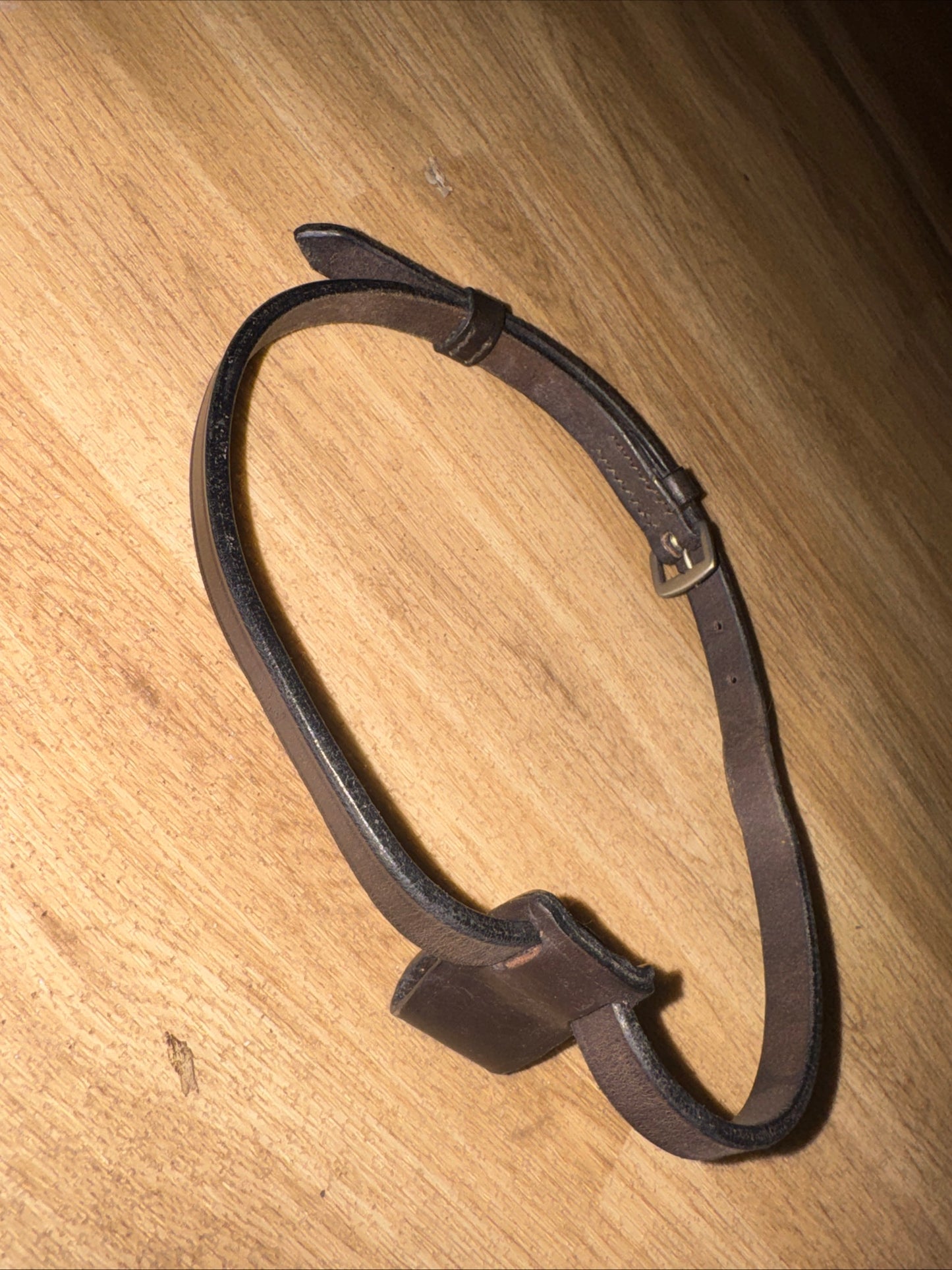 English Leather Brown Size Full Flash Strap And Connector Horse Tack Bridle #12