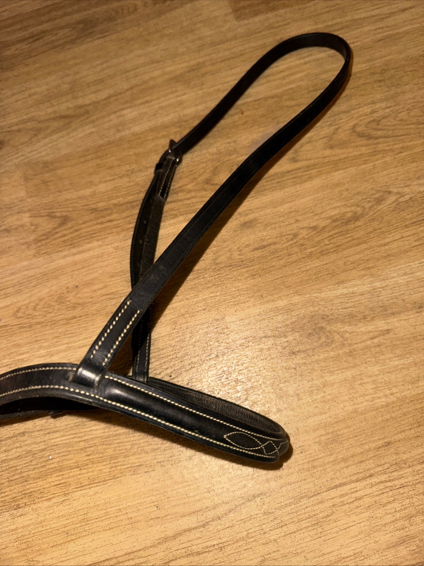 Black Fancy Stitch Pony Size Noseband #123