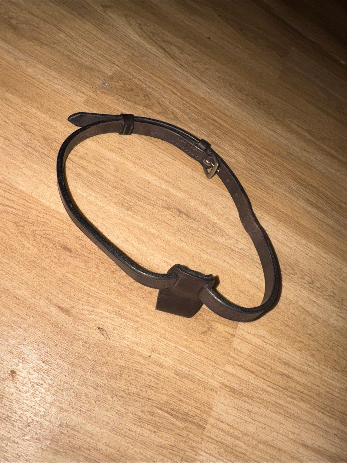 English Leather Brown Size Full Flash Strap And Connector Horse Tack Bridle #12