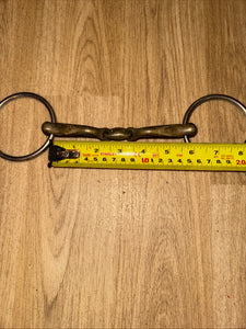 5.5” Copper Mix Lozenge Snaffle - CURVED MOUTHPIECE