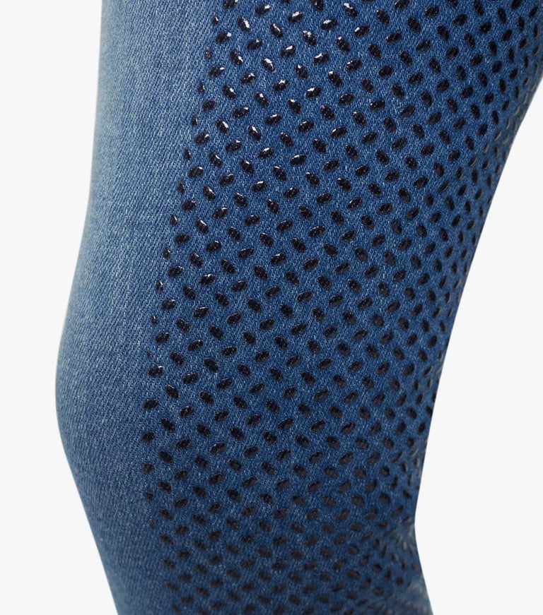 Premier Equine Rocket Girls Denim Riding Breeches 9/10 Yrs