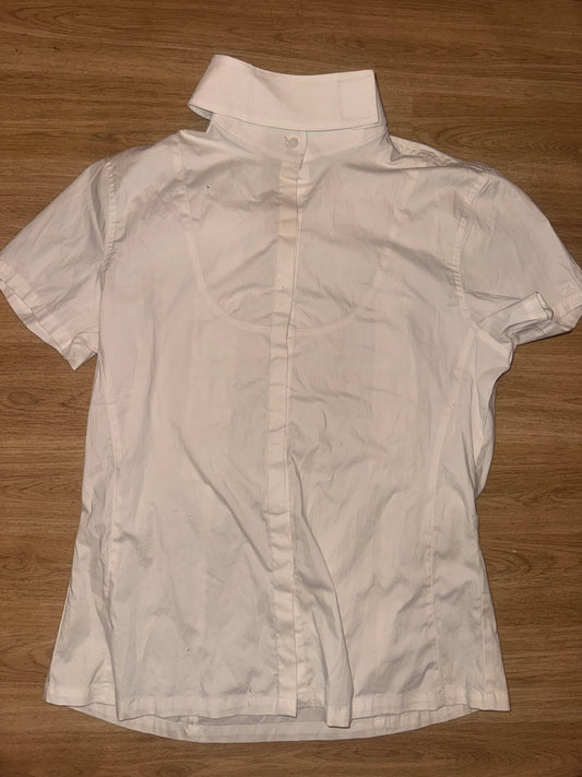 Dublin White Stock Shirt Show Ladies 12 | Horse Riding Hunting Showing